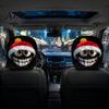 Festive Vehicle Seat Accessories 2Pcs Santa Car Headrest Covers, Christmas Printed Pillow Cases, Universal Fit Travel Decorations for Most Vehicles,