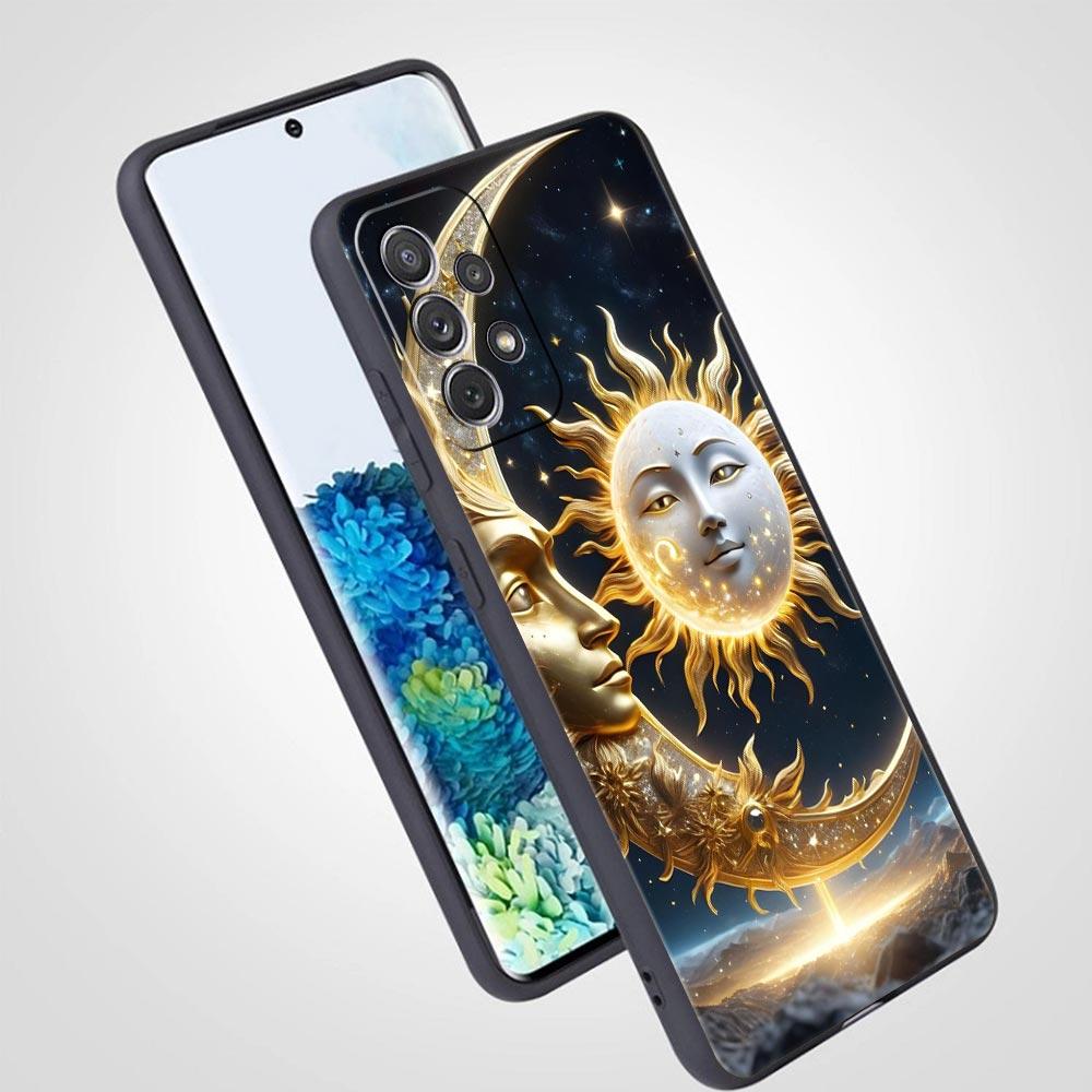 Чехол для телефона Луна Солнце для Samsung Galaxy A17 A07 A55 A35 A25 A15 A05s A33 5G A31 A23 A21s A13 A41 A73 A53 A51 A71 A03s S10