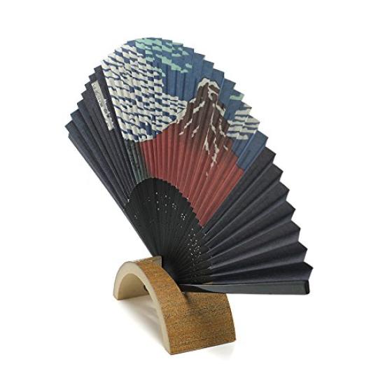 Fan sesame shape stand, bamboo, half-moon