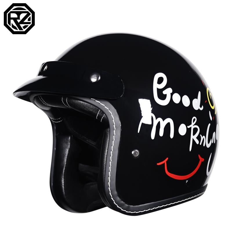 Винтажный мотоциклетный шлем шляпа 3/4 открытый полушлем шлем мото Four Seasons