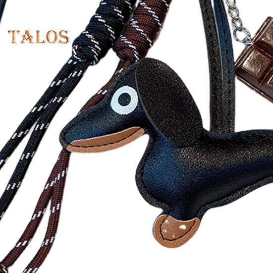 Такса брелок сумка кулон искусственная кожа милый щенок собака талисман подарки подвесные украшения для сумок сумки кошельки ретро стиль аксессуары