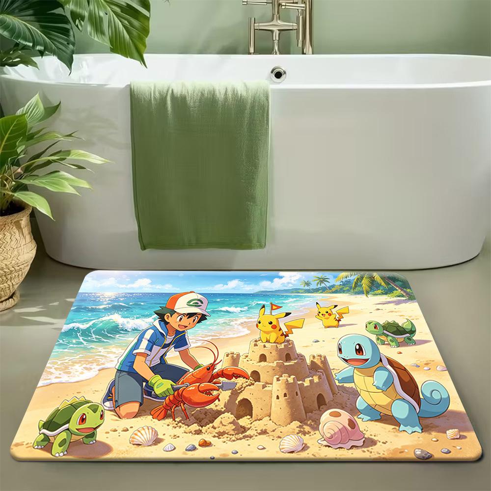 Neon Style Espeon Print Non-Slip Floor Mat Doormat