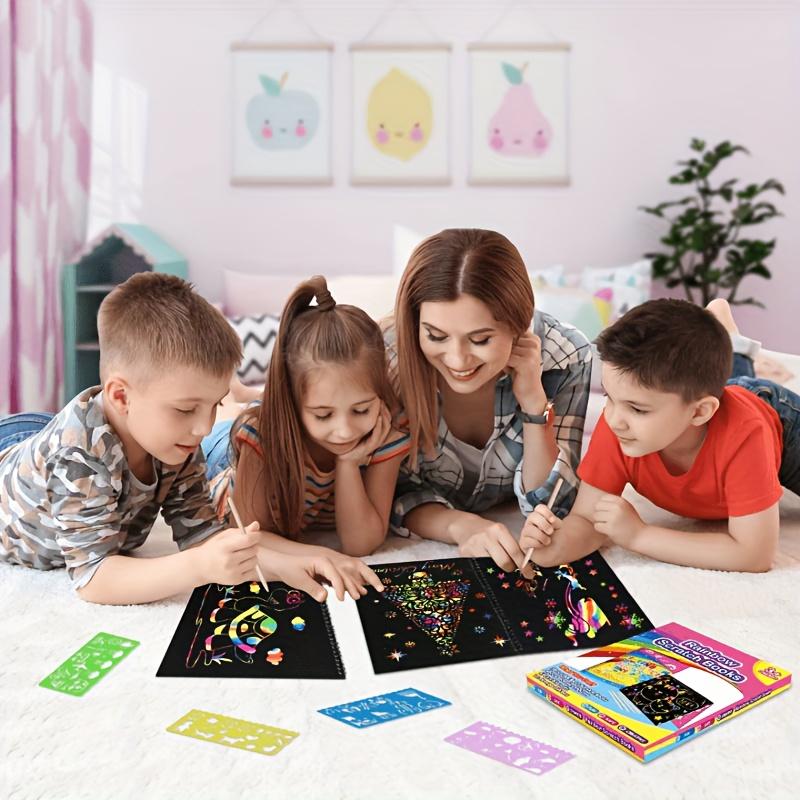 20/50 Pcs Rainbow Magic Scratch Off Paper Set for Kids Arts Scraping Painting Drawing Toys DIY Graffiti Book Montessori Educational Toys
