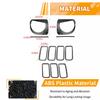 Car Front Grille Headlight Lamp Decoration Cover for Jeep Renegade 2019 2020 2021 2022 2023 2024 Lamp Hoods Exterior Accessories