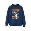 Tom and Jerry Mens Spinning Basketball Cotton Sweatshirt