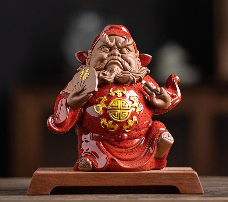 Ceramics Tianshi Zhong Kui Statue Chinese Folk Figures To Ward Off Evil Ornaments Deluxe Home Room Office Feng Shui Statue