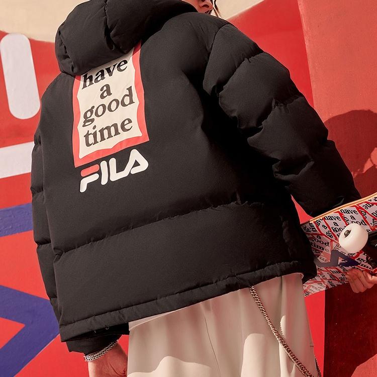 FILA Down Jacket Winter Unisex Jet Black Women's F11U149902F-BK