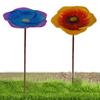 Metal Stake Vivid Flower Design Simple Installation Hummingbird Food Holder Bird Feeder