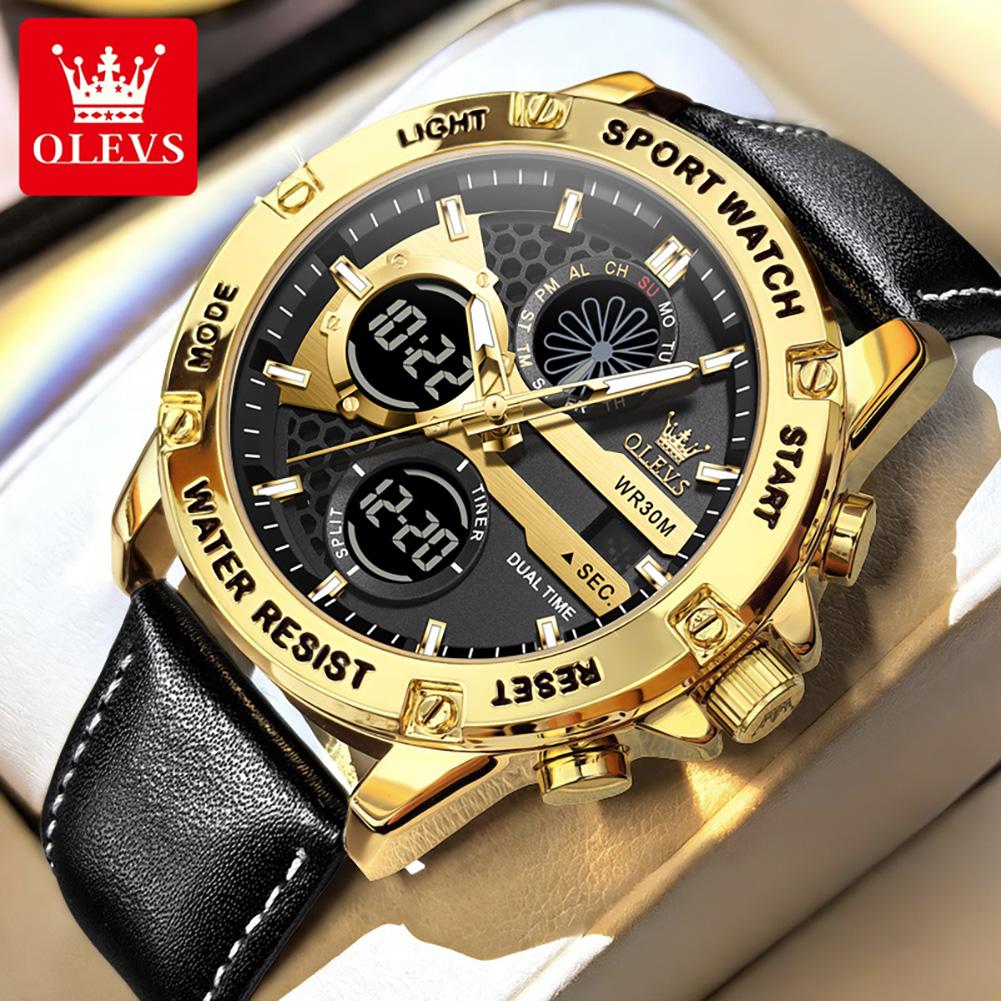 OLEVS 1110 Oem Custom logo Sport Luxury Brand Fashion Classic Multifunctional Chronograph Calendar Digital Watch for Man