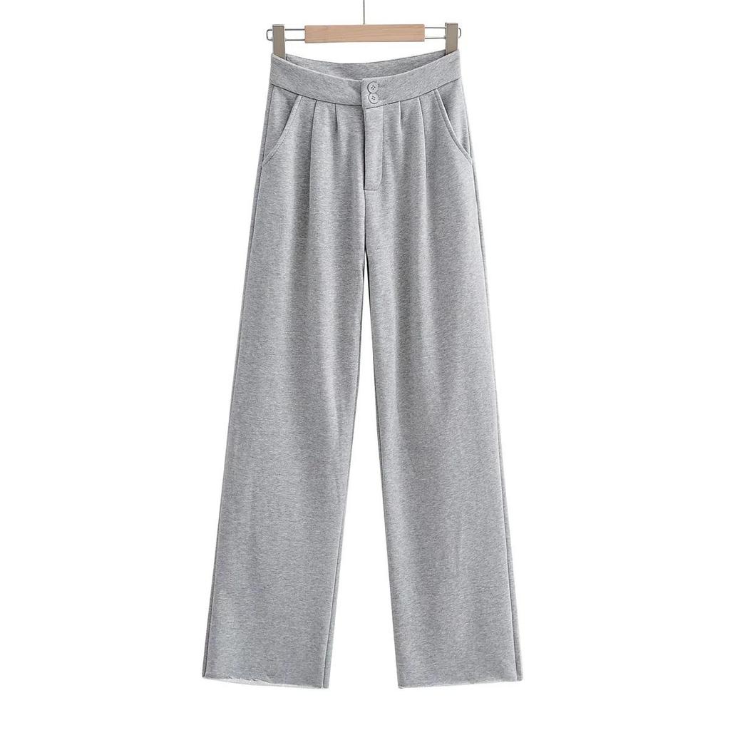 Женские брюки с высокой талией и карманами, длинный костюм, офисные женские элегантные брюки