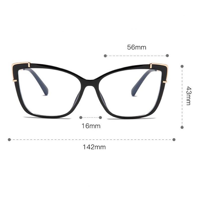 Blue Light Blocker Cat Eye Nearsighted Glasses For Women 1.56 Single Lens Myopia Photochromic Eyeglasses 0 -0.5 -0.75 To -6.0