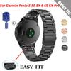 26MM 22MM 20MM Watchband Stainless Steel Metal Strap For Garmin Fenix 7X 7X Pro 6S 6X 6 Pro 5X 5 5S 3HR Bracelet