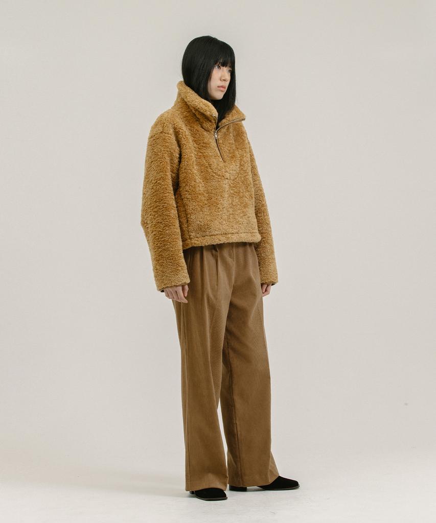 NEBELEVERYWEAR Corduroy Wide Pants_Brown