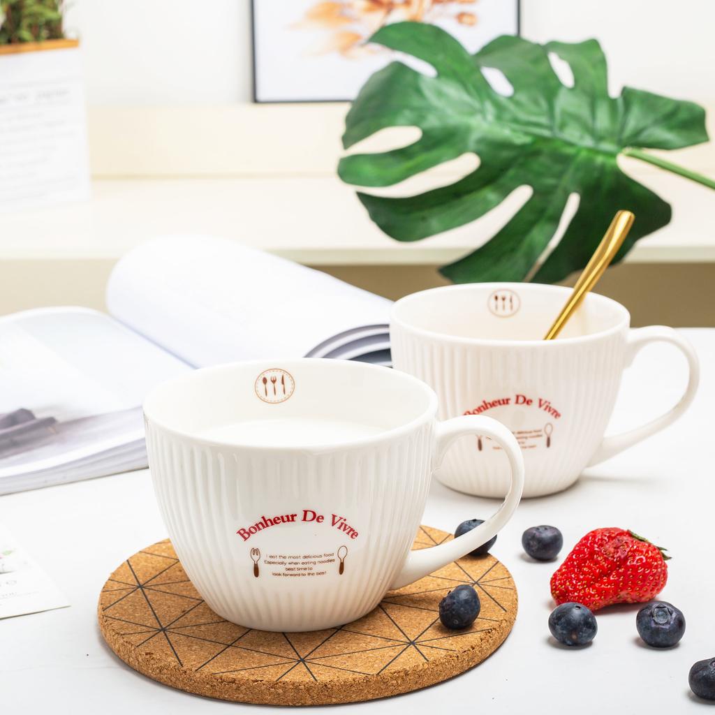 Large Capacity Breakfast Cup Creative Simple Mug Ceramic Water Cup Milk Cup Coffee Cup Juice Cup