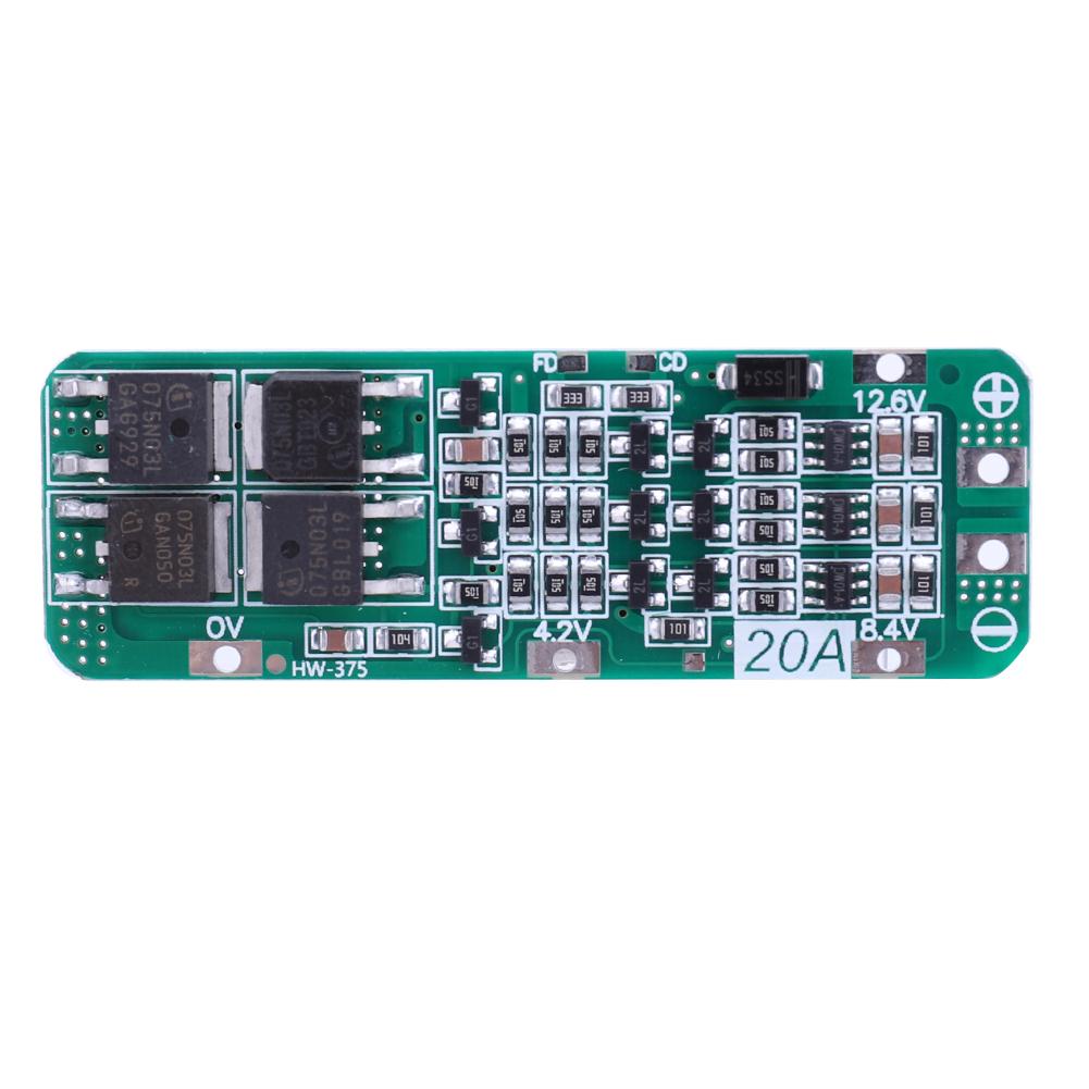 3S/4S 5A 10A 20A 25A 40A Защитная плата зарядного устройства для литий-ионных аккумуляторов 18650 BMS для двигателя дрели DC 12,6-14 В Улучшение балансировки