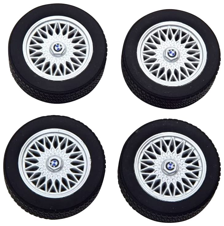 KK Scale 1/18 BMW E30 Wheels and Tires Set 17 Black/silver KKDCACC030
