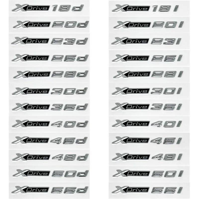 3D Xdrive 20d 30d 35d 40d 50d 20i 25i 30i Car Fender Emblem Trunk Badge Sticker for BMW X1 X3 X4 X5