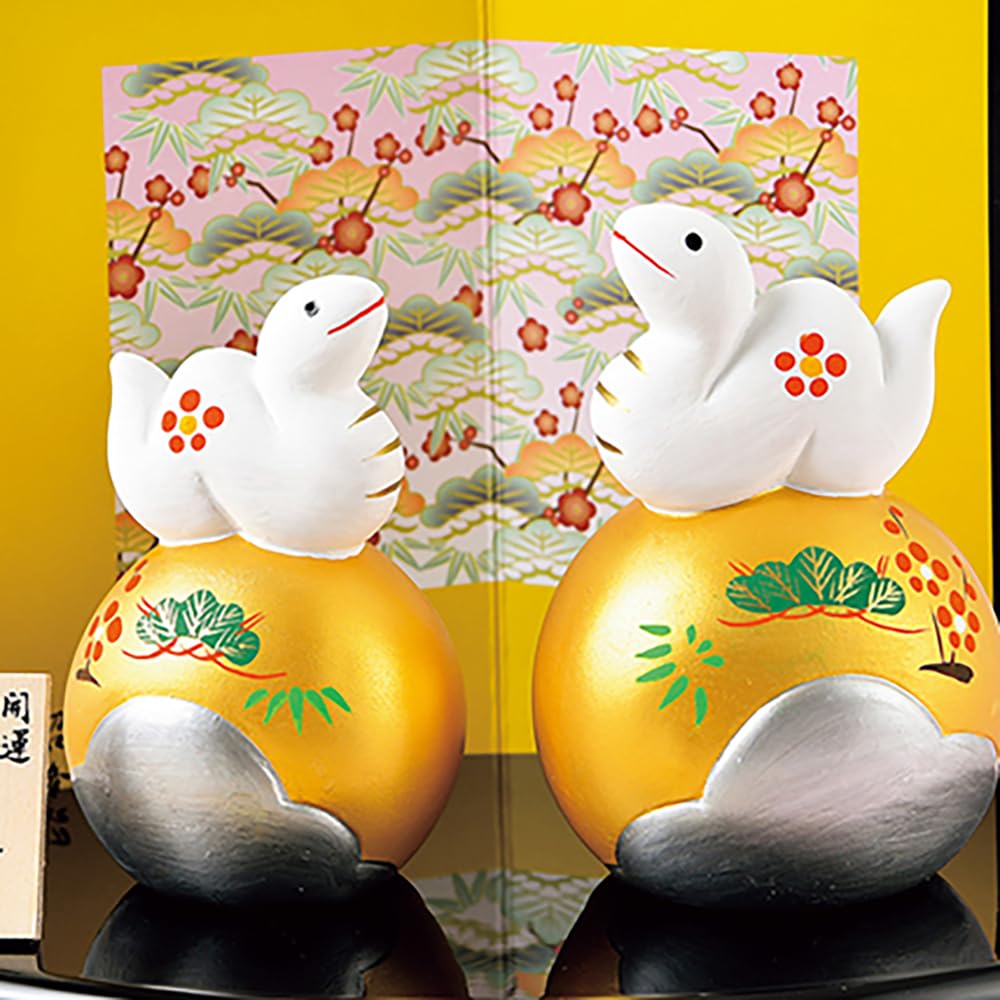 Акихо 2025 Знак зодиака Год Змеи Змея Удачи Золотой Ян Сайхо Тамафуку Пара Змей