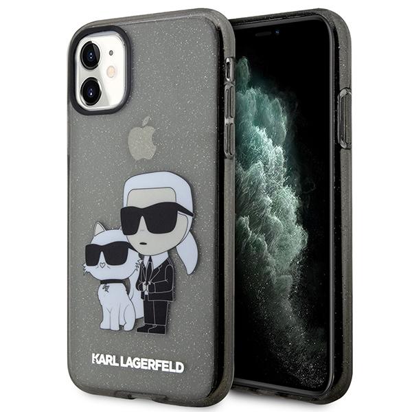 Karl Lagerfeld KLHCN61HNKCTGK iPhone 11/ Xr 6.1" black/black hardcase Gliter Karl&Choupette