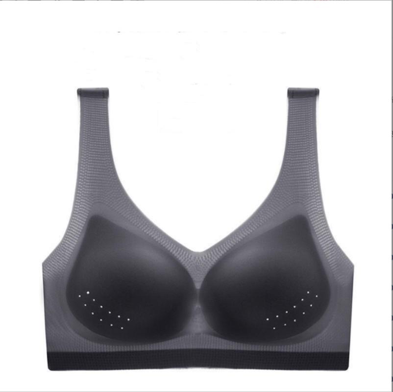 Women's Bra Sexy Solid Color Seamless Large Size Ice Silk Unwired Bra Vest Bralette Women Lingerie