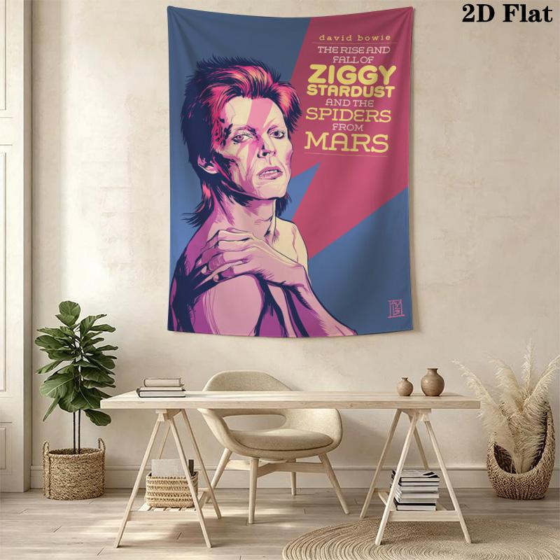 David Bowie Wall Tapestry Artistic Homage Tapestry Wallmounted Background Cloth Wall Covering Decoration Atmospheric Background Cloth Home Decor
