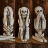 3pcs Resin Gothic Skeleton Figures Gothic Skull Statue Decor Funny Skeleton Sculpture  Halloween