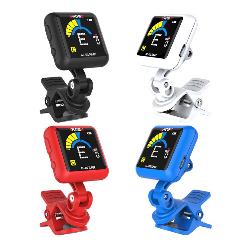 Anoma USB-перезаряжаемый цветной тюнер для гитары, скрипки, укулеле