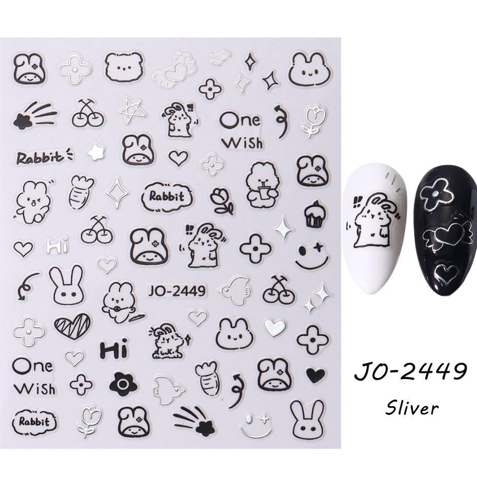 Xiaomi 3D Cartoon Cute Cat Nail Childlike Stickers Kawaii Puppy Dog Graffiti Animals Series New Nail Art Tattoo Design Manicure Decal