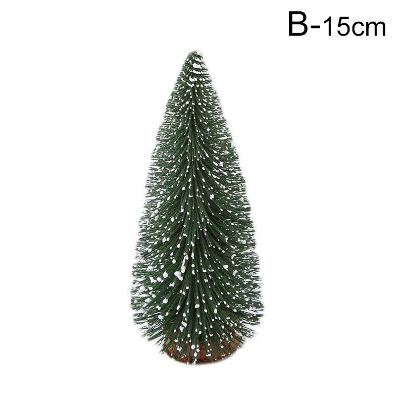Small Christmas Tree Office Window Desktop Fake Pine Trees DIY Photo Prop Window Xmas Pine Ornaments New Year Decor Gifts JoomZL