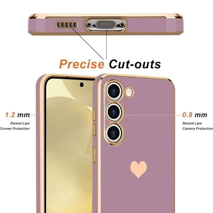 Coque - Booling - pour Samsung Galaxy A55 5G - Antichoc - Silicone Hybride - Violet -2 Verre trempé