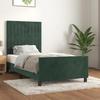 VidaXL Bed Frame with Headboard Dark Green 90x200 Cm Velvet3125858
