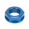 Motorcycle Rear Wheel Axle Nut M22x1.5 Aluminum Replacement for Kawasaki KX125 2003?2008Blue