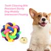 4Pcs Dog Wobbly Ball Teeth Cleaning Bite Resistant Sturdy Dog Wobbly Interwoven Floating Ball for Dog