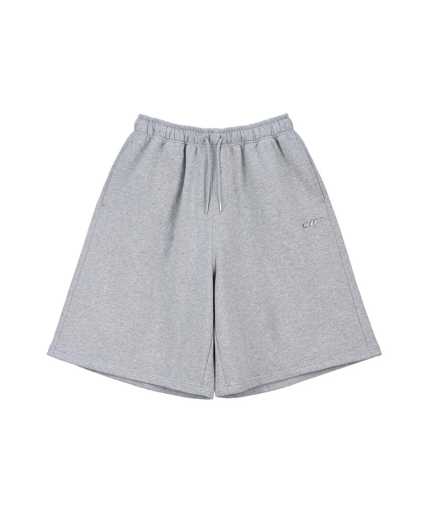 BORN TO WIN Chrome B Logo Half Pants Long Ver [Melange Grey]