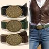 МодныйWestern Ковбойский Пояс из Искусственной Кожи Винтажный Ретро Пояс на Талию Y2K Панк Рок Джинсовые Брюки Пояс Для Мужчин Женщин