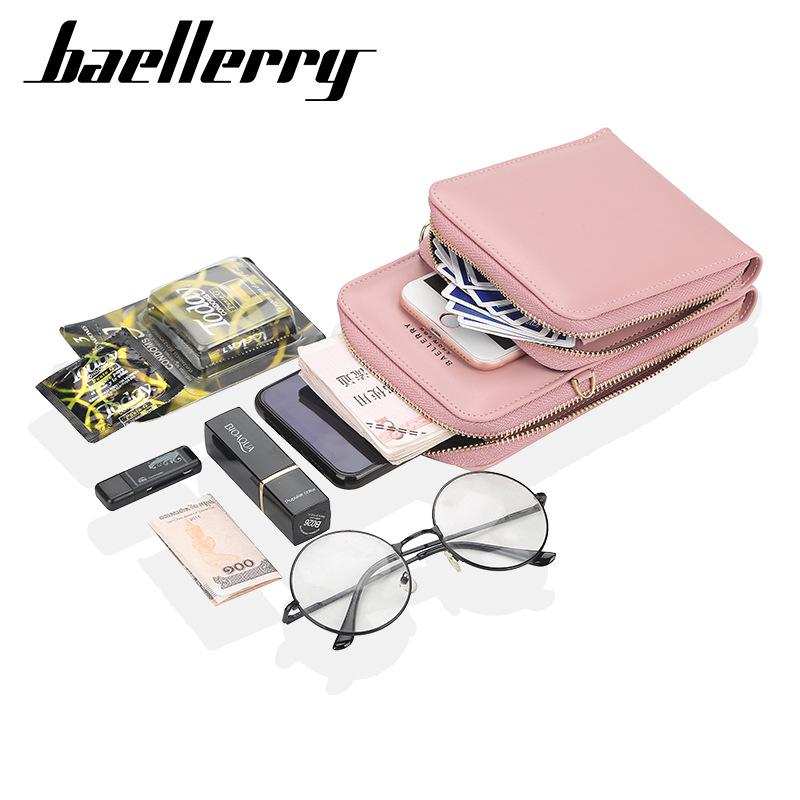 Baellerry Женские сумки на ремне, кожаная модная сумка через плечо на молнии, женская сумка для телефона, кошелек GZW