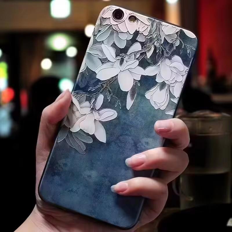 Чехол для Sony Xperia XZ2 / XZ2 Compact / XZ2 Premium, силиконовый чехол с 3D-рельефом цветов для Sony Xperia XZ2 Premium, мягкий