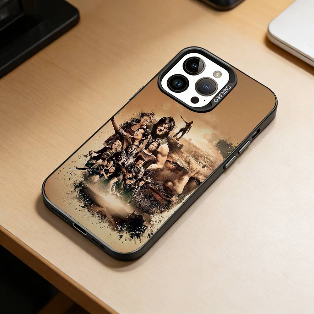 TWD-W-Walking D-Dead Phone Case For iPhone 17,16,15,14,13,12,11 Plus,Pro Max,XS,Colored Silver Plated Inside Cover