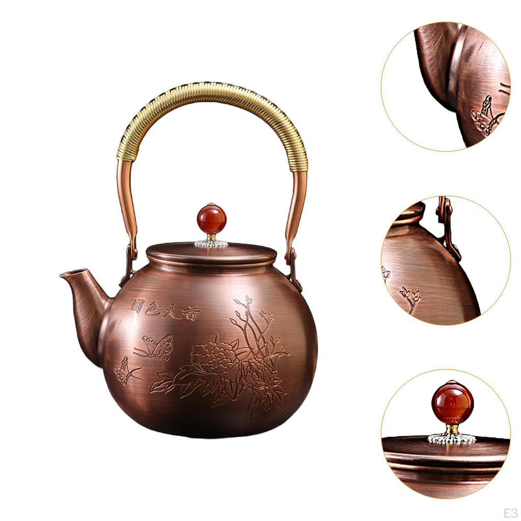1300ml Handmade Copper Kettle for Kitchen And Tea Room