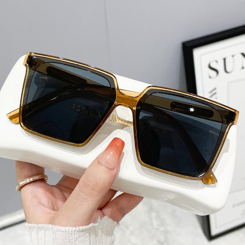 Солнцезащитные очки Oversized Square Sunglasses Women's Trend Plain Street Shot High-End Sunglasses