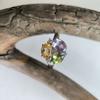 Серебряное кольцо с натуральным аметистом 3.306ct, цитрином, хризолітом, вес изделия 3,18 гр (2193272)