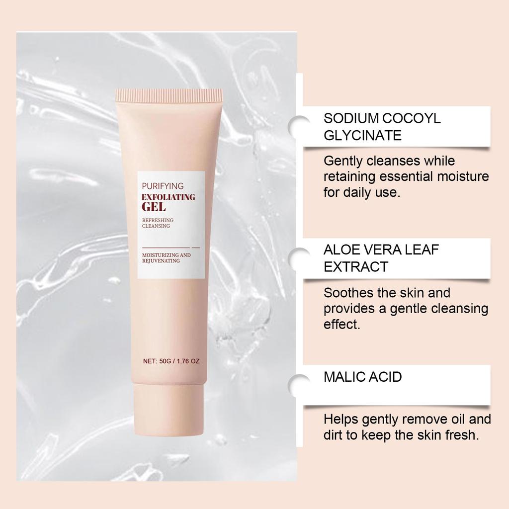 Очищающий отшелушивающий гель Нежный отшелушивающий гель для лица - Отшелушивающий гель для лица очищает