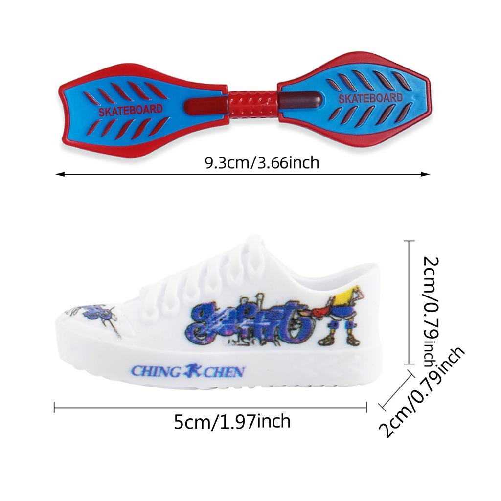 Творческий набор мини-игрушек для пальцев: скейтборд для пальцев/велосипед для пальцев с туфлями, футболки, игрушка для пальцев, самокат для детей и взрослых