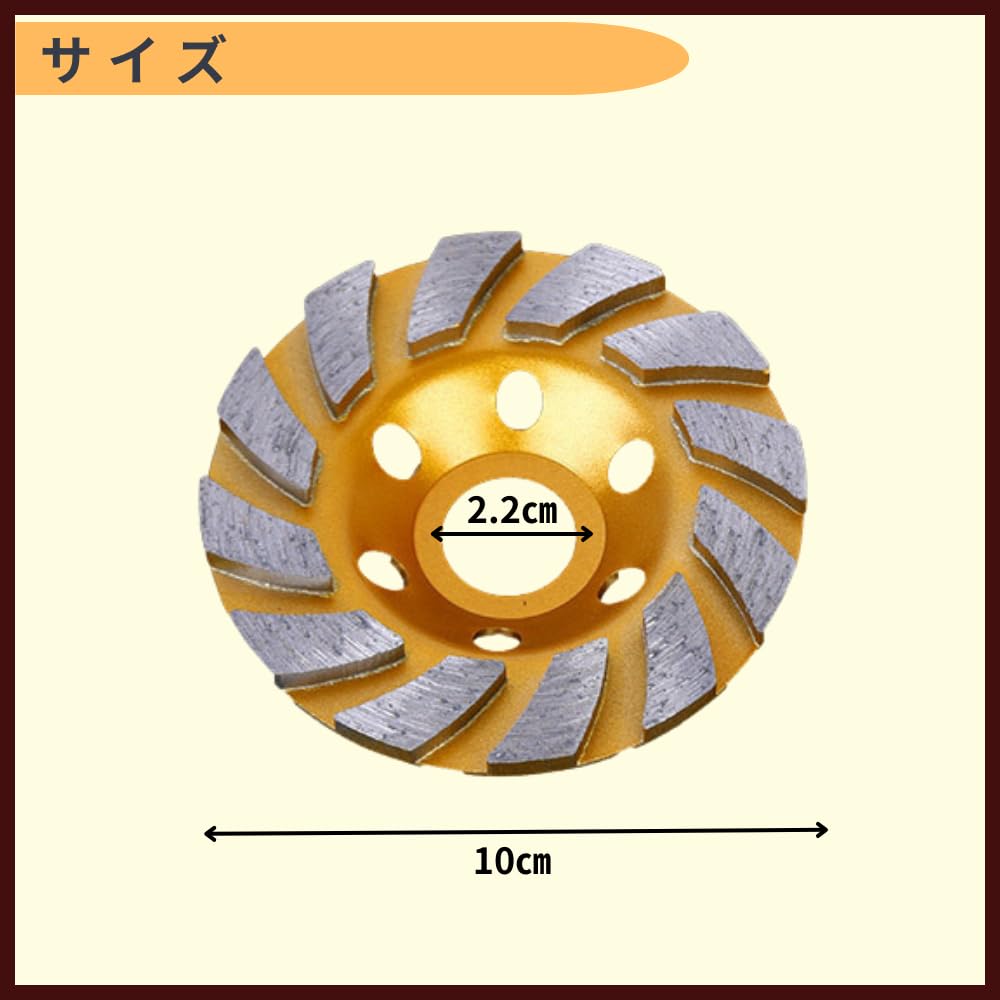 Ideamall Cup Brush Grinder Diamond Cutter Wheel Sander Concrete (Set of 4)
