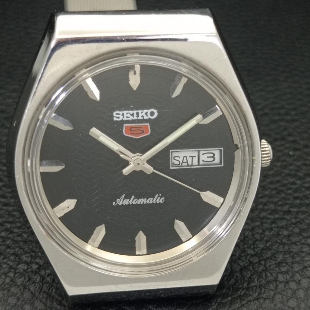 ВИНТАЖНЫЕ МУЖСКИЕ ЧАСЫ SEIKO 5 AUTOMATIC 6309A ЯПОНИЯ С ЧЕРНЫМ ЦВЕТОМ ЦИФЕРБЛАТА a701616-5