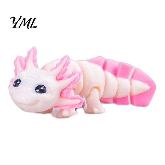 Cartoon Animal Figures 3D Printed Articulated Figurine, Flexible Ornament for Desk Decoration & Micro Landscape Decorations Stress Relief, Plastic