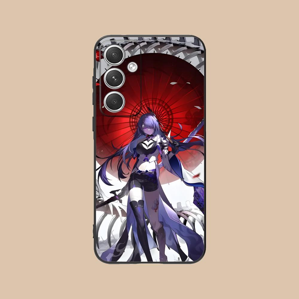 HSR Acheron Матовый ТПУ Чехол для Мобильного Телефона для Samsung Galaxy S26 S25 S24 S23 S22 S21 S20 Note20 Plus FE Ultra Цветной Чехол