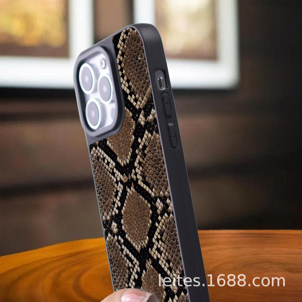 Защитный кожаный чехол «два в одном» для Apple iPhone 15 — чехол для мобильного телефона Honeycomb Leopard Groove