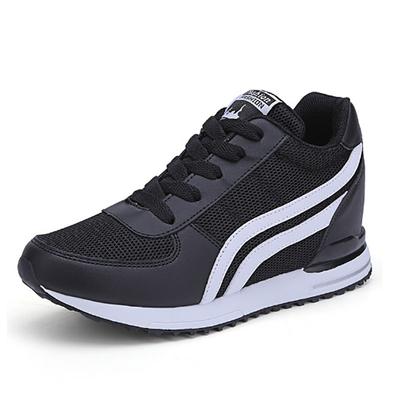 Женские весенние и осенние сетчатые высокие маленькие белые туфли, дышащие повседневные спортивные кроссовки