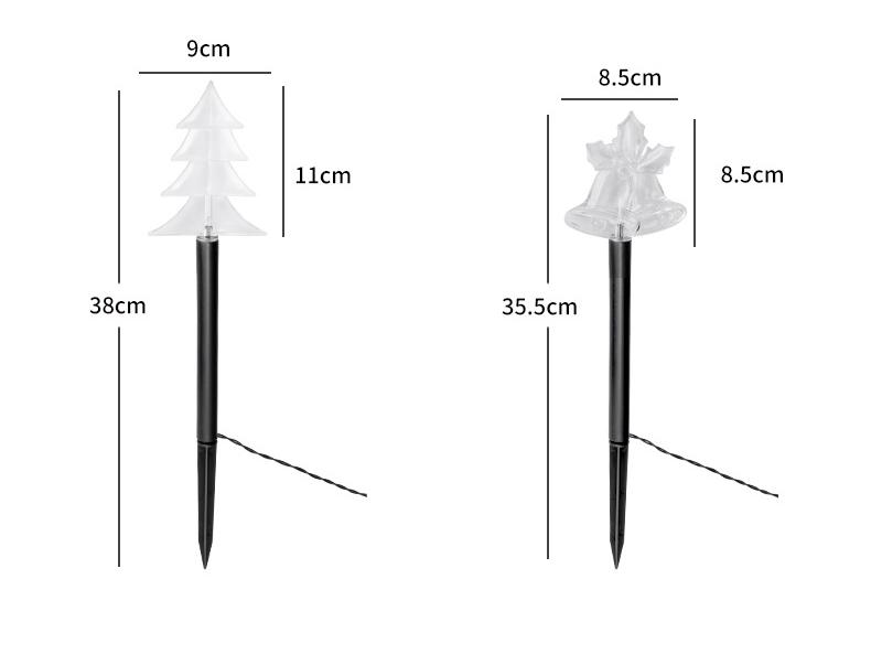 Светодиодные садовые светильники в виде рождественской звезды и снежинки на солнечной батарее